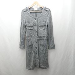 ◇ RED SEAM フロントボタン　シンプル　オーバーサイズ　カジュアル 長袖 カーディガン サイズF グレー系 レディース E  【1506130014591】