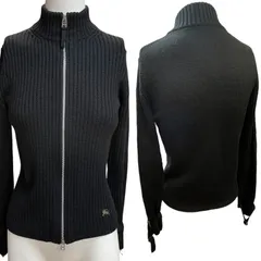 【管33332】Burberry London BLUE LABEL バーバリー ロンドン  ブルーレーベル ウールニット ブラック サイズ38 レディース