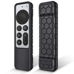Fintie for 2021 Apple TV 4K / 2022 Apple TV 4K 第3世代 / 2021 Apple TV HD リモコンカバー シリコン保護ケース 軽量 滑りとめ 耐衝撃 握りやすい Apple TV Siri Remのサムネイル