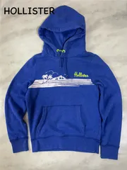 パーカー　メンズ　Mサイズ　ホリスター　古着　青