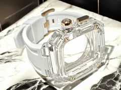 アップルウォッチ ラバーベルト カバー　クリア ケース 40mm 41mm 44mm 45mm  SE スポーツ メンズ レディース　4スクリュー Apple Watch バンド レディース　メンズ　スポーツ19