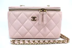 CHANEL シャネル スモール バニティケース キャビアスキン バニティバッグ チェーンショルダーバッグ パステルピンク AP1341