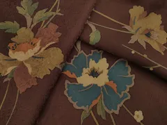 平和屋着物●上質な小紋　花間道　金彩　正絹　逸品　AAAY4774ck