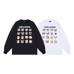 【本日限定特価】ON 827 メンズ ロングスリーブ Tシャツ プリント ブラック/ホワイト S-L [本日特価|新品未使用品]-WTO輸入1