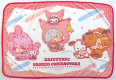 【中古】抱き枕カバー・シーツ・ブランケット 大妖怪×サンリオキャラクターズ(縁：レッド) ブランケット 「エニマイくじ 大妖怪×サンリオキャラクターズ」 B賞