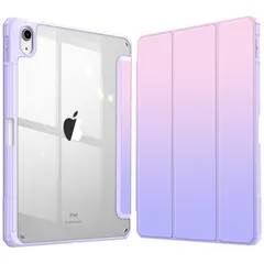 ケース 11/10.9インチ (2022) 透明バックカバー Apple 第10世代 Pencil 収納可能 / 三つ折スタンド (A16、2025) スリープ機能 軽量 第11世代 薄型 iPad 傷つけ防止 PU合成レザー Fintie TPU（ファンタジ