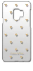 【新品未使用】Galaxy S9 SC-02K/SCV38 ギャラクシーS9 クリア ハードケース (ベージュ) ハート ドット 水玉 cl-sc02k-263
