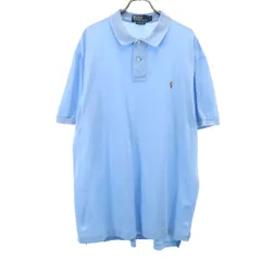 Polo by Ralph Lauren ポロバイラルフローレン 半袖 ポロシャツ L ブルー系 ピマコットン メンズ 古着