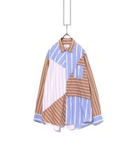 kudos　クードス　再構築ストライプシャツ