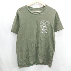 ◇ ⊂ Levi's リーバイス バックプリント 半袖 Tシャツ サイズM カーキ レディース E  【1502030024265】