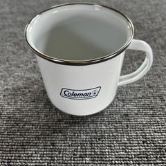 Coleman（コールマン） ホーローマグカップ ホワイト／ネイビーロゴ