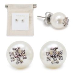 トリーバーチ ピアス レディース 163698 056 キラ パール スタッズピアス アクセサリー トリーシルバー＋パール TORY BURCH
