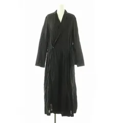 パドカレ pas de calais 9005 リネン平コート スプリングコート アウター 36 黒 ブラック /NR ■OSのサムネイル
