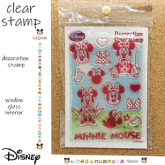 DISNEY クリアスタンプ　ミニーマウス　デコレーションスタンプ　✿ガラスに貼り付けてインテリア✿鏡に貼り付けてデコレーション✿繰返しご使用いただけます✿