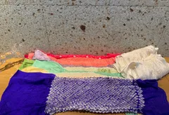 正絹　帯揚げ　中抜き　10枚セット　(327)