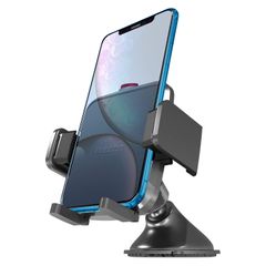 【数量限定】エレコム 車載ホルダー スマホスタンド 吸盤式 【繰り返し使えるゲル吸盤 / 360度回転で自由自在 / フラップケース対応】 幅4.5cm~9cm対応 ブラック EC-SH01BK