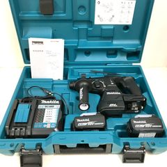 未使用 makita マキタ 24mm 充電式ハンマドリル HR244DRGXB フルセット 18V 6.0Ah ブラック SDSプラスシャンク ハンマードリル △ DW3262
