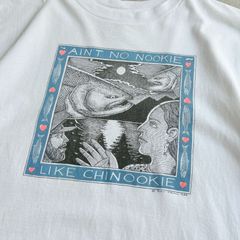90s 1988年 RAY TROLL Fish Art Printed T-shirt 【 AIN'T NO NOOKIE LIKE CHINOOKIE 】 レイトロール フィッシュアートTEE Tシャツ  魚