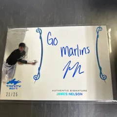 MLB 2017 Leaf Trinity ジェームスネルソン　直筆サイン　21/25 マイアミマーリンズ