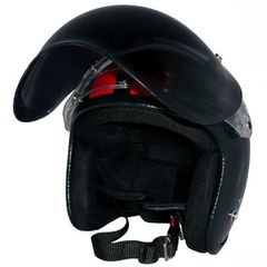 新品！ ZK-300 スモールジェット 内装着脱式 【メタリックブラック/レッド】+ダークスモークバブル（劣化防止UVカット＆ハードコート加工済）+フリップアップ SG公認 PSC認可 全排気量対応 盗難防止金属ホルダー ※フリーサイズ(57～60㎝)