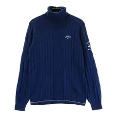 サイズ：M CALLAWAY キャロウェイ  ウール混 タートルネック ニットセーター  ネイビー系 [240101536674] ゴルフウェア レディース ストスト