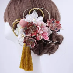 髪飾り ドライフラワー 成人式 卒業式 結婚式 レディス 七五三 袴 振袖 和装 [イナリ商事] 浴衣 手作り 髪飾 専用ケース付き