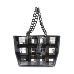 ⭐️希少•美品⭐️CHANEL⭐️シャネル⭐️ウインドウズライン⭐️ビニール　トートバッグ CHANEL シャネル ウィンドウズライン チェーントートバッグ