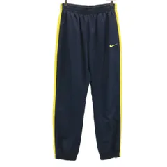 NIKE ナイキ トレーニング ウインドパンツ M ネイビー 裏メッシュ メンズ 古着