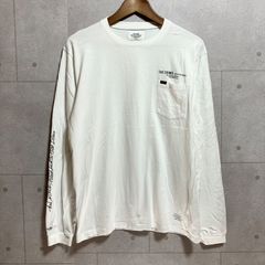 CRIMIE クライミー ロングスリーブ ポケット Tシャツ ロンT 長袖 トップス ポケT  L ホワイト 白 メンズ SG164-35