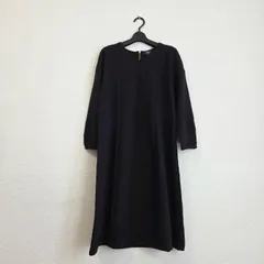 最終お値下げ！ PART2 JUNKO SHIMADA ジュンコシマダ 膝丈ワンピース 大きいサイズ XL ブラック 黒 エレガント 上品