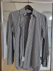 ポロ Ralph Lauren(ラルフローレン) ネイビー ストライプ シャツ ピンク ポニー