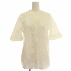 ジルサンダー JIL SANDER NAVY シャツ 半袖 ノーカラーシャツ 34 S 白 ホワイト /☆Gのサムネイル