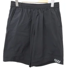 ホワイトマウンテニアリング White Mountaineering レイヤード イージー ハーフパンツ ショートパンツ ナイロン 0 約Sサイズ 黒 ブラックのサムネイル