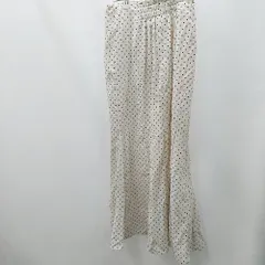 ◇ ⊂ KBF ケービーエフ ドット柄 ロング フレア スカート サイズONE アイボリー系 レディース E  【1506130000549】