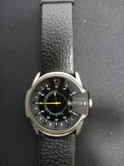 【美品】DIESEL DZ-1295／10気圧防水／本革ベルト／メンズ腕時計/ディーゼル