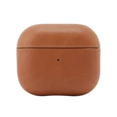 【在庫セール】AirPods 3 Case エアーポッヅ 第３世代 用 ケース カバー イヤホン 保護カバー ワイヤレス充電対応 本革 牛革 高級 レザーケース 男性 メンズ おしゃれ シック YAKUNO (Brown)