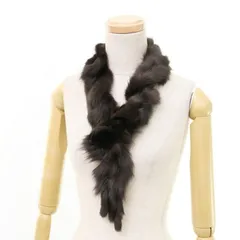 ■未使用品■sable 毛皮 セーブル マフラー セーブルヤーン リアルファー ティペット MOONBAT ムーンバット 20220614/GK7817