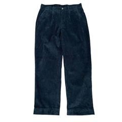 00s. corduroy pants navy【BT010】コーデュロイパンツ　太畝　アメリカ古着　ネイビー　W３４