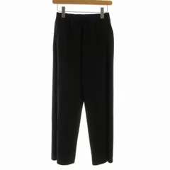 ミラオーウェン Mila Owen タグ付き 24SS ウエストゴム美脚イージーパンツ ワイド センタープレス 1 S 黒 ブラック 09WFP242129 /RO