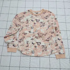 ◇ ⊇ PUMA プーマ スポーツ　総柄 長袖 ペンキ総柄トレーナー サイズ160cm ピンク系 レディース　キッズ E  【1508200026848】