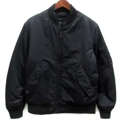 ユニクロ UNIQLO MA-1 ブルゾン フライトジャケット 中綿 ブラック 黒 S 449629