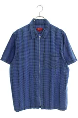 シュプリーム 18SS Dots Zip Up Shirts ドットジップアップ半袖シャツ