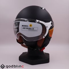 ZEALOT　ジルライド2 インナーシールドジェット MATT BLACK/YELLOW　Sサイズ　※女性・こども向けヘルメット