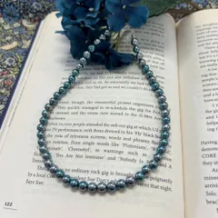 ブルーパールネックレス　グレーパール