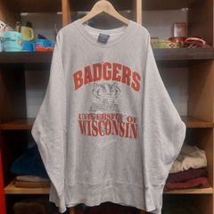 Garment Graphics BADGERS 大学 アメリカ カレッジ バッジャーズ ウィスコンシン大学 スウェット リバース XL グレー 06C2502