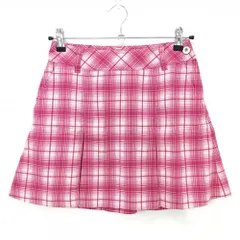 ★SALE価格★【超美品】ビバハート スカート ピンク×白 チェック ボックスプリーツ  レディース 38(S) ゴルフウェア VIVA HEART