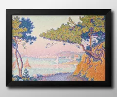 シニャック/コンカルノー港、額装用・名画、特殊印刷、新品額付 シニャック/コンカルノー港、額装用・名画、特殊印刷、新品額付