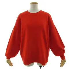 テチチ Te chichi ニット セーター 長袖 ボックスシルエット オレンジ系 レッドオレンジ フリー