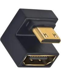 ★Duttek 8K U字型 ミニHDMIオス HDMIメスアダプター 180度アダプター 48Gbps LEDライト付き カメラ プロジェクター用 1パック