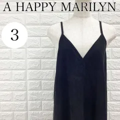 【A4362】 A HAPPY MARILYN ア ハッピー マリリン キャミソールワンピース ロング丈 バックオープン ブラック フレア